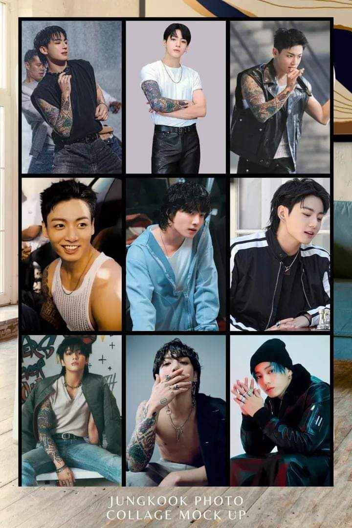 Jungkook Photo Collage Blankets Copy