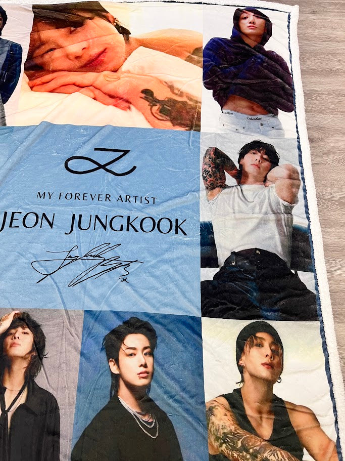 Jungkook Photo Collage Blankets Copy