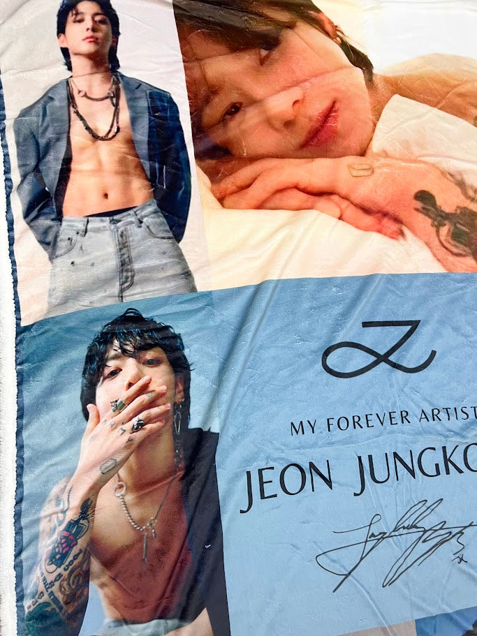 Jungkook Photo Collage Blankets Copy