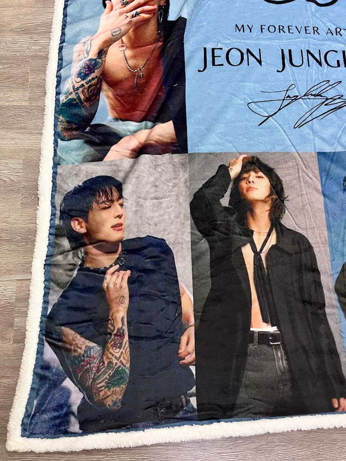 Jungkook Photo Collage Blankets Copy