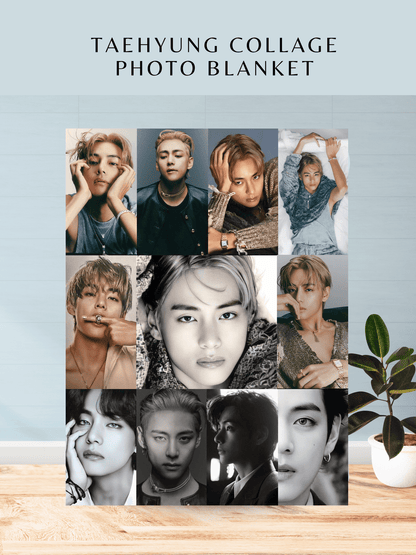 Taehyung Photo Collage Blankets