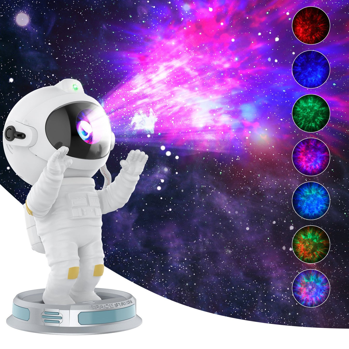 Astronaut Starlight Projection Lamp Northern Lights Projector Small Night Bedroom Starry