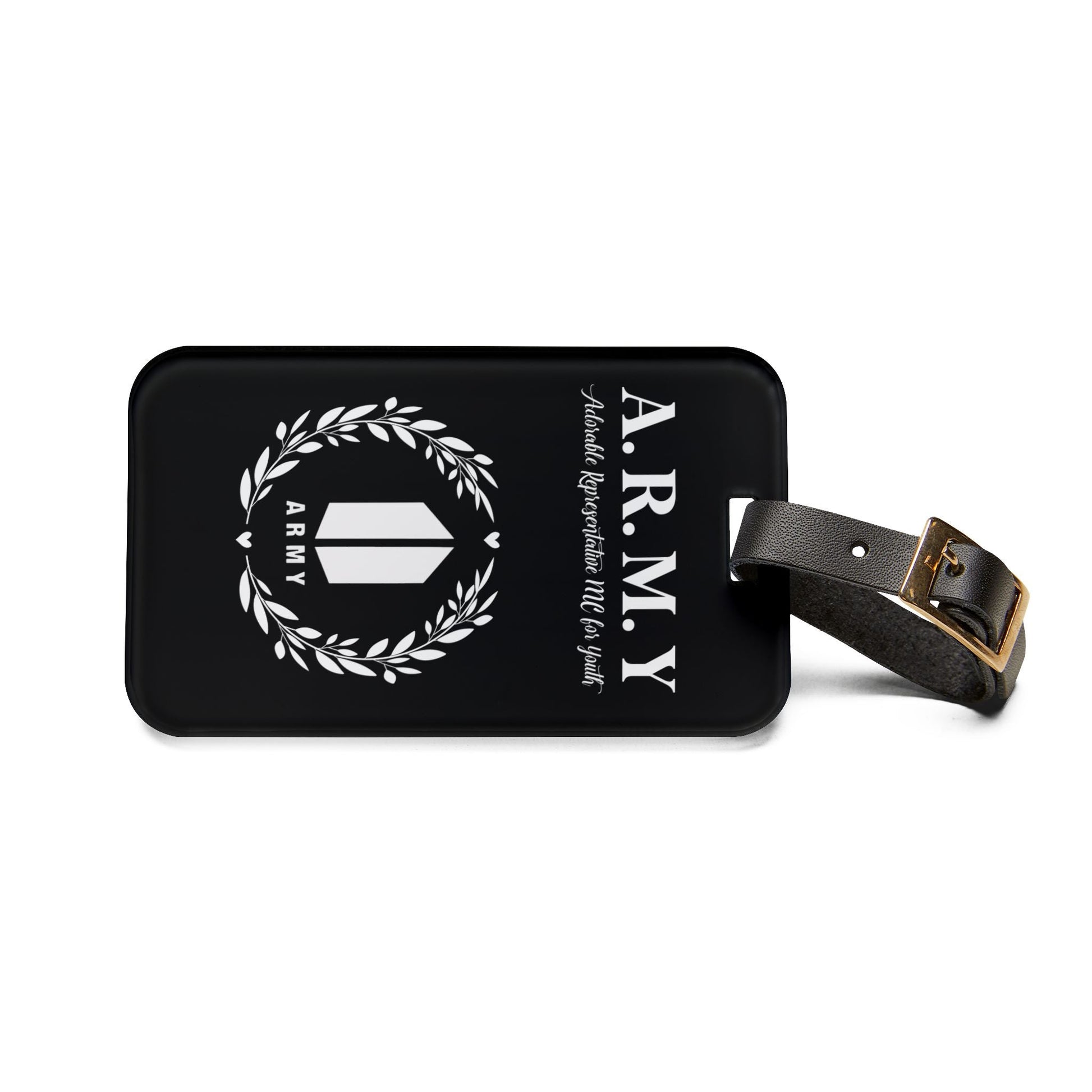 BTS Luggage Tag |Keychain |Lanyard |ID Holder |Badge Holder - Black