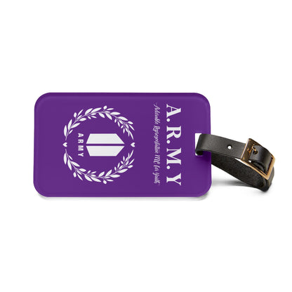 BTS Luggage Tag |Keychain |Lanyard |ID Holder |Badge Holder - Dark Purple