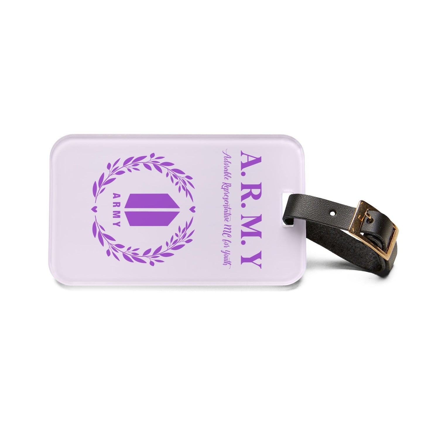 BTS Luggage Tag |Keychain |Lanyard |ID Holder |Badge Holder - Light Purple