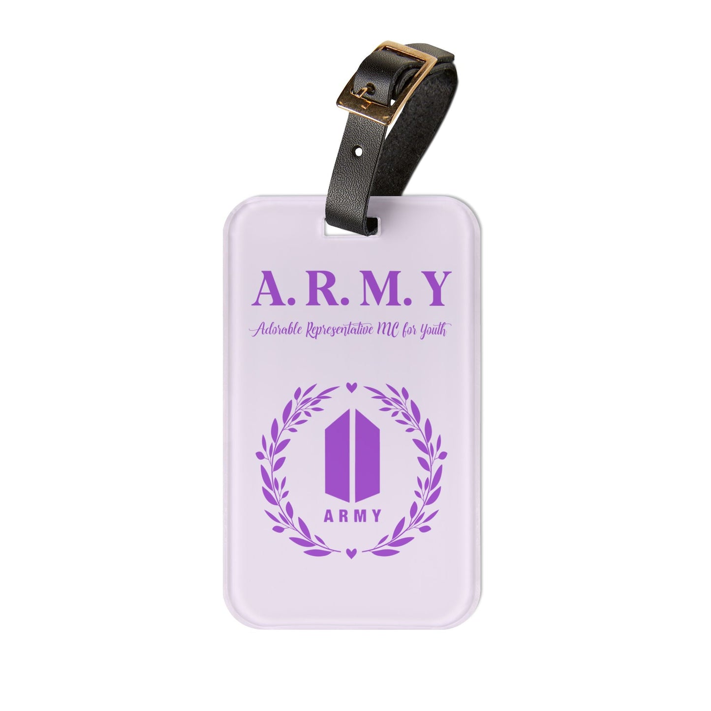 BTS Luggage Tag |Keychain |Lanyard |ID Holder |Badge Holder - Light Purple