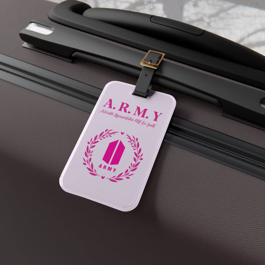 BTS Luggage Tag |Keychain |Lanyard |ID Holder |Badge Holder - Pink