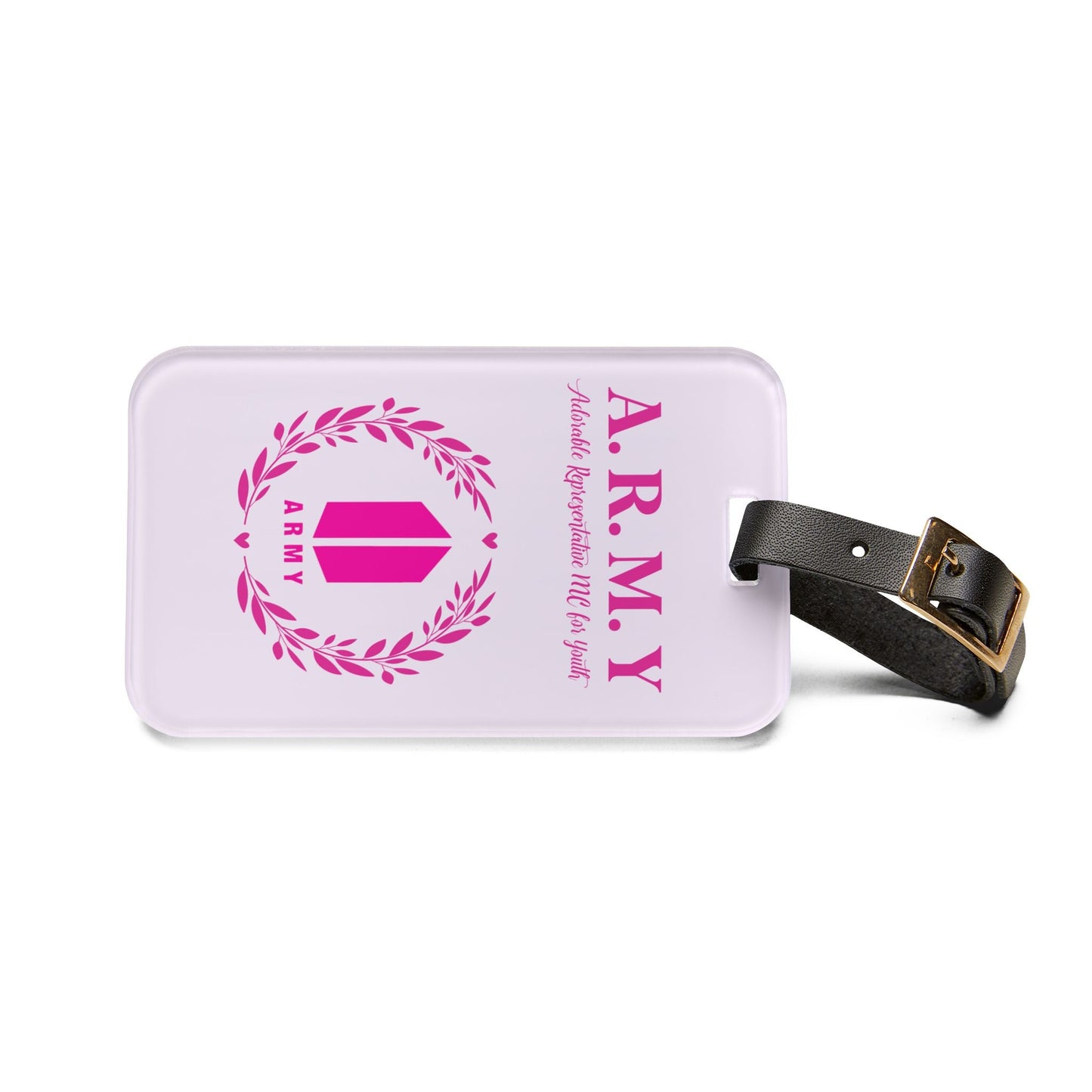 BTS Luggage Tag |Keychain |Lanyard |ID Holder |Badge Holder - Pink