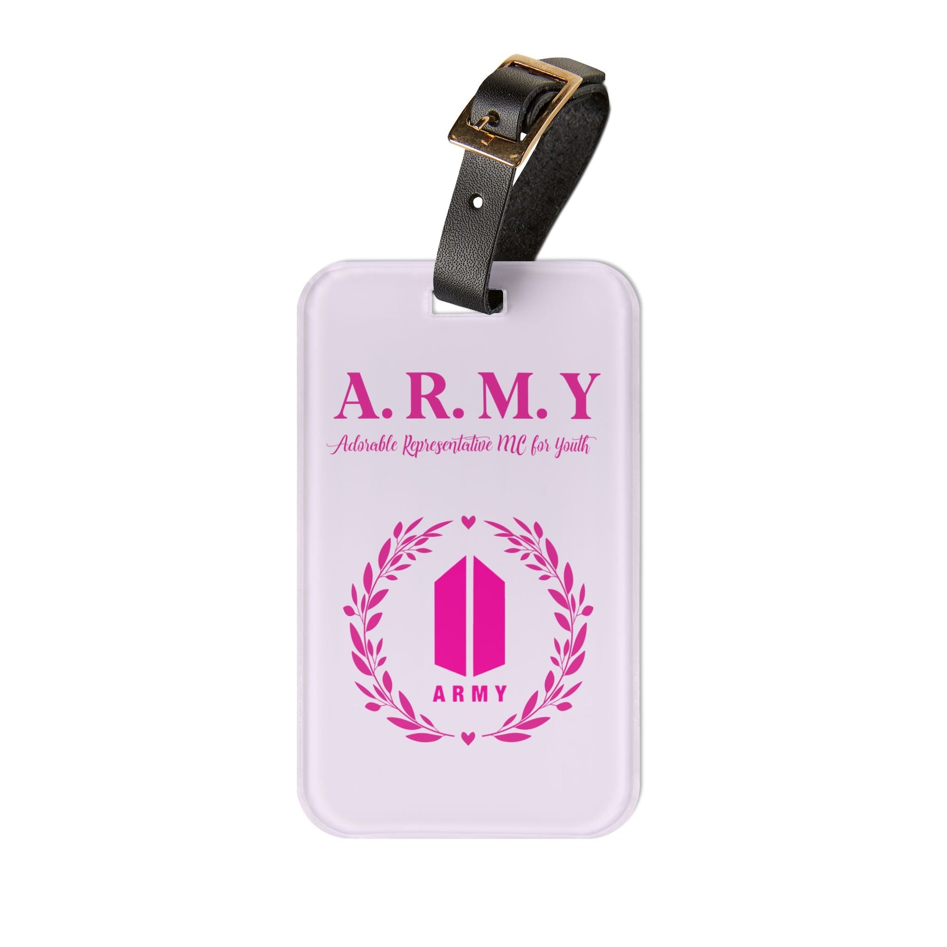 BTS Luggage Tag |Keychain |Lanyard |ID Holder |Badge Holder - Pink