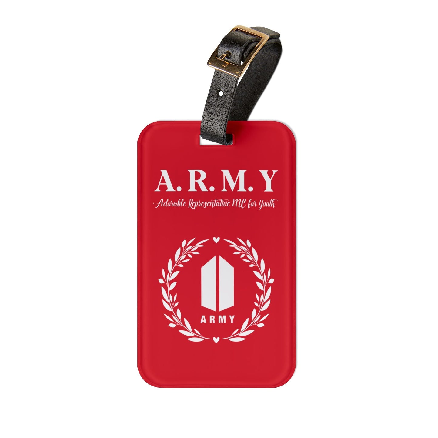 BTS Luggage Tag |Keychain |Lanyard |ID Holder |Badge Holder - Red