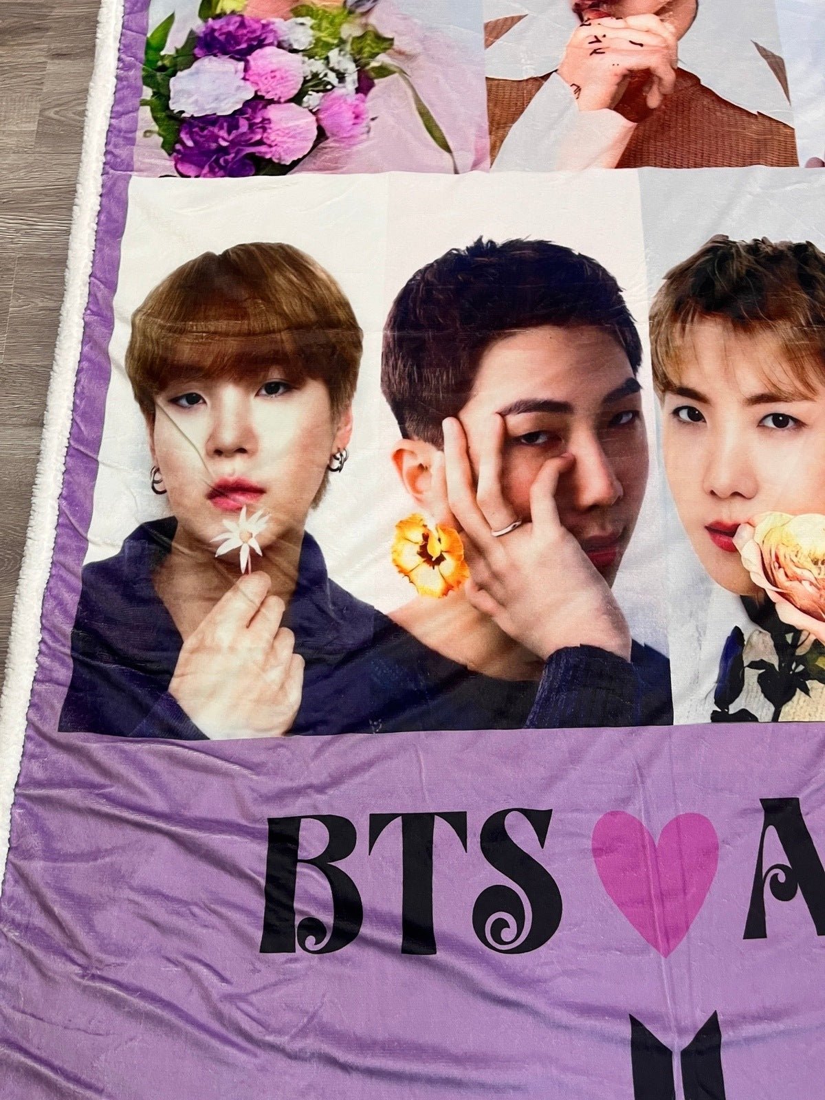 BTS Photo Collage Blanket