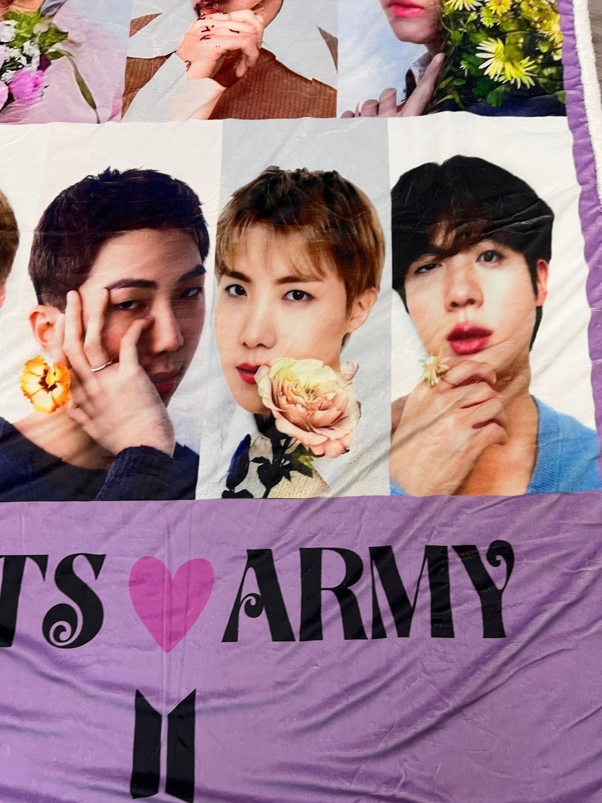 BTS Photo Collage Blanket