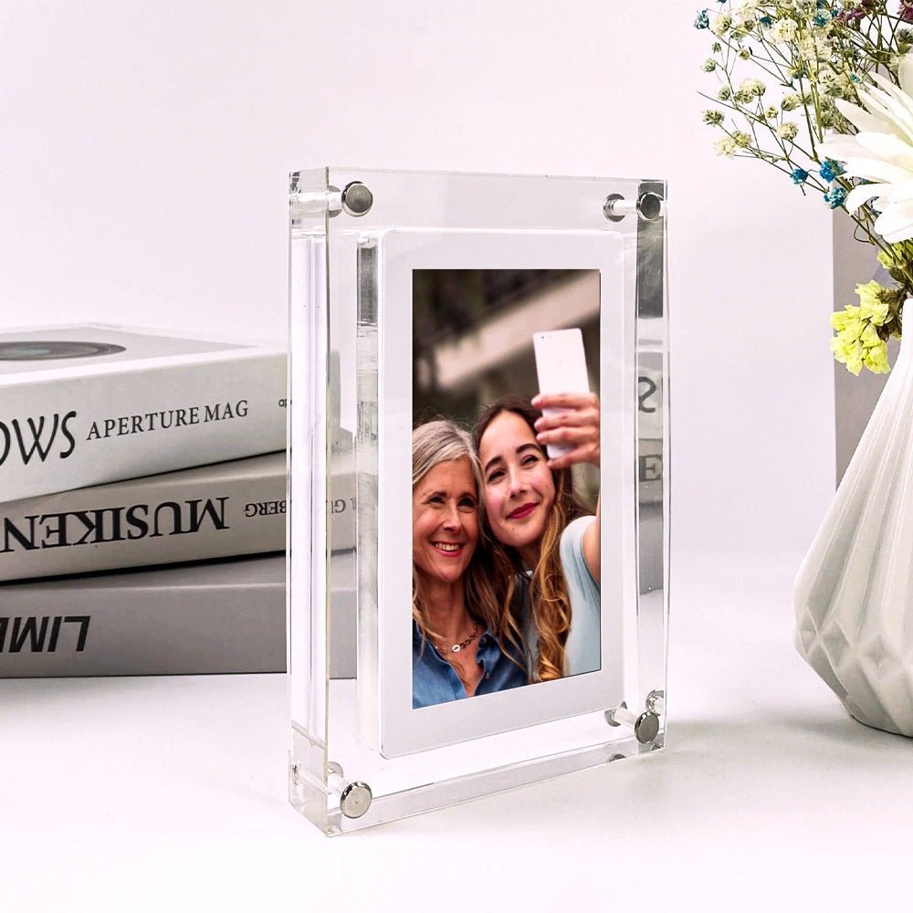 Digital Picture Frame Acrylic Video Player Digital Photo Frame Vertical Display With 1GB And Battery Type C Video Frame Gift For Loved