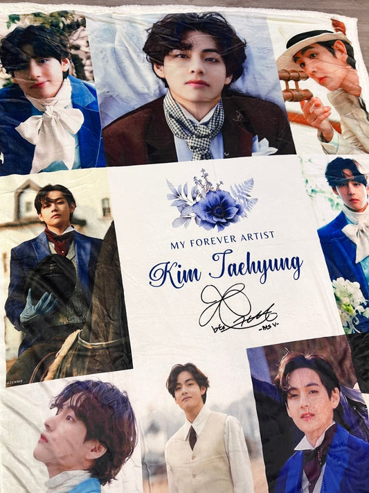 Taehyung Veautiful Days Collage Blanket