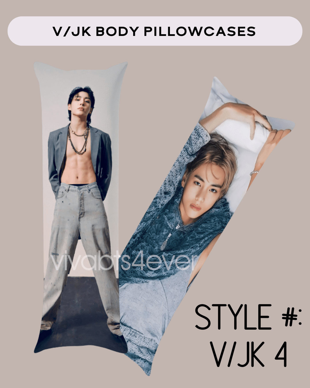 V & Jungkook Body Pillowcases