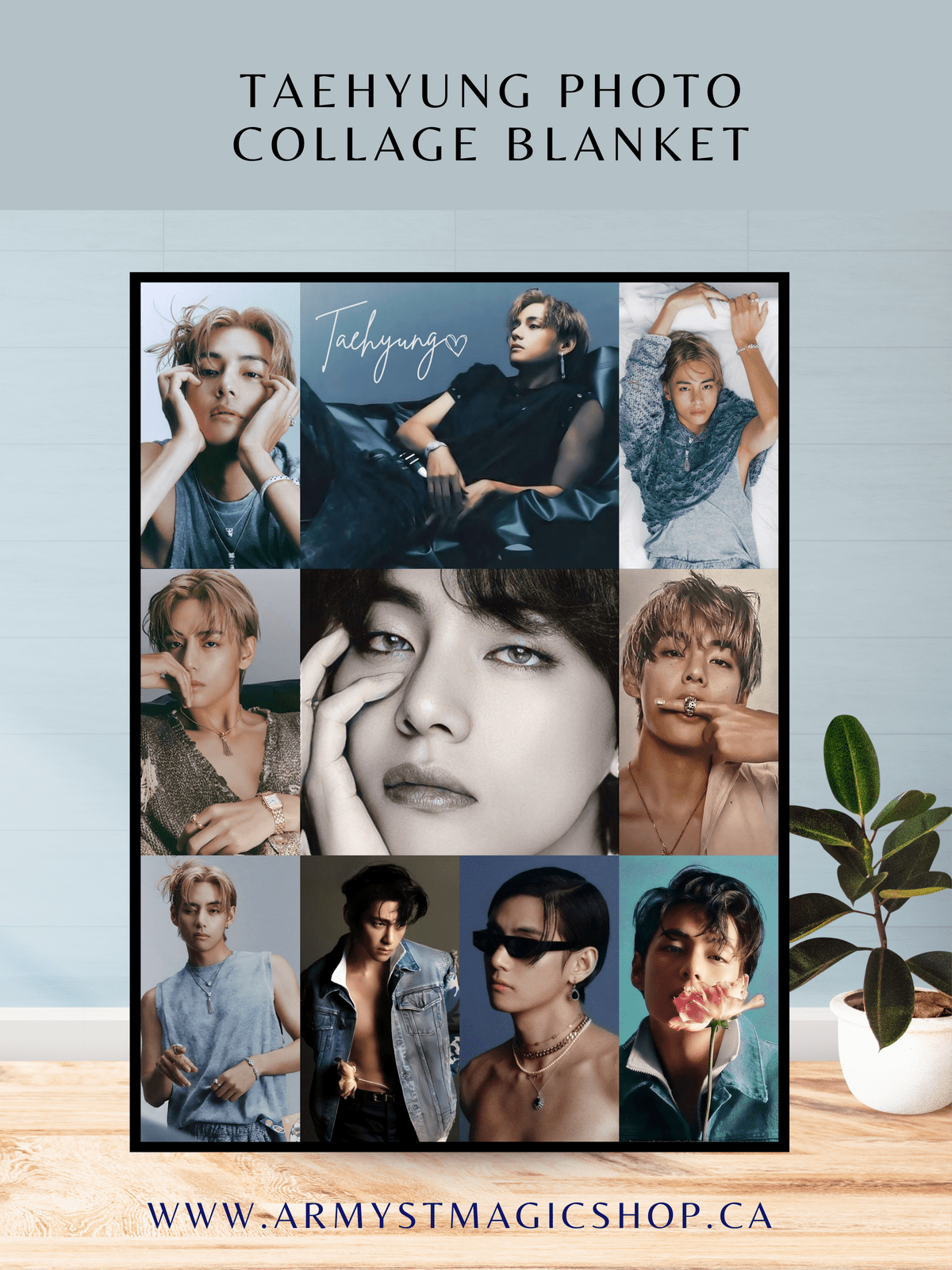 Taehyung Photo Collage Blankets